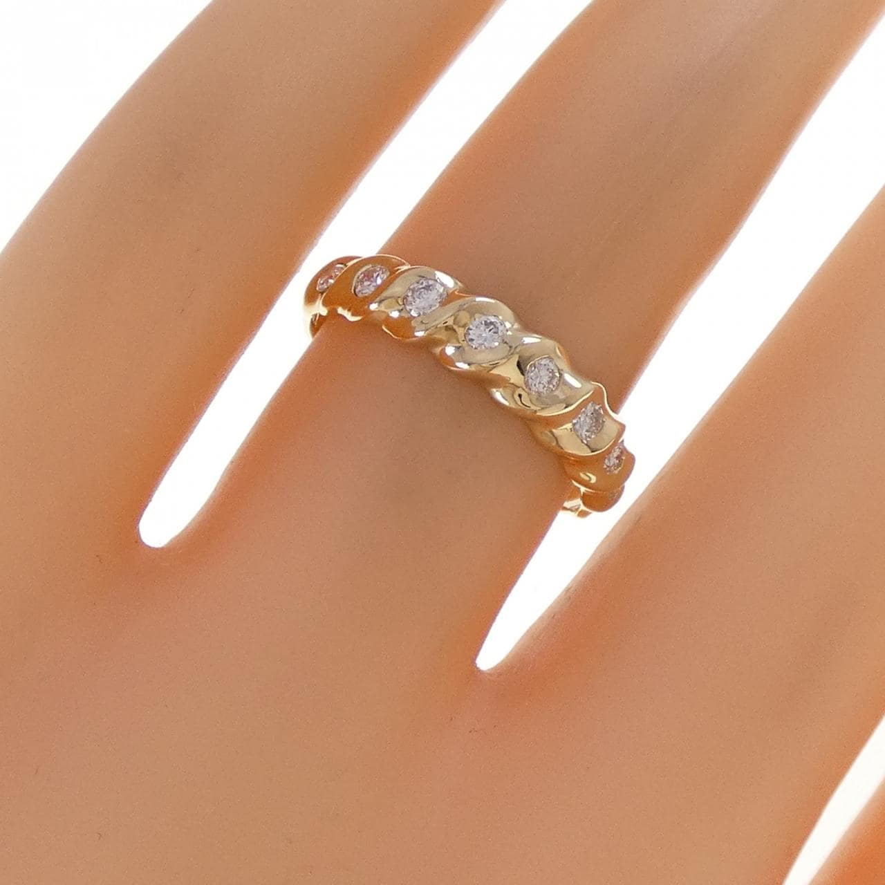 750YG ダイヤモンド リング 0.2CT