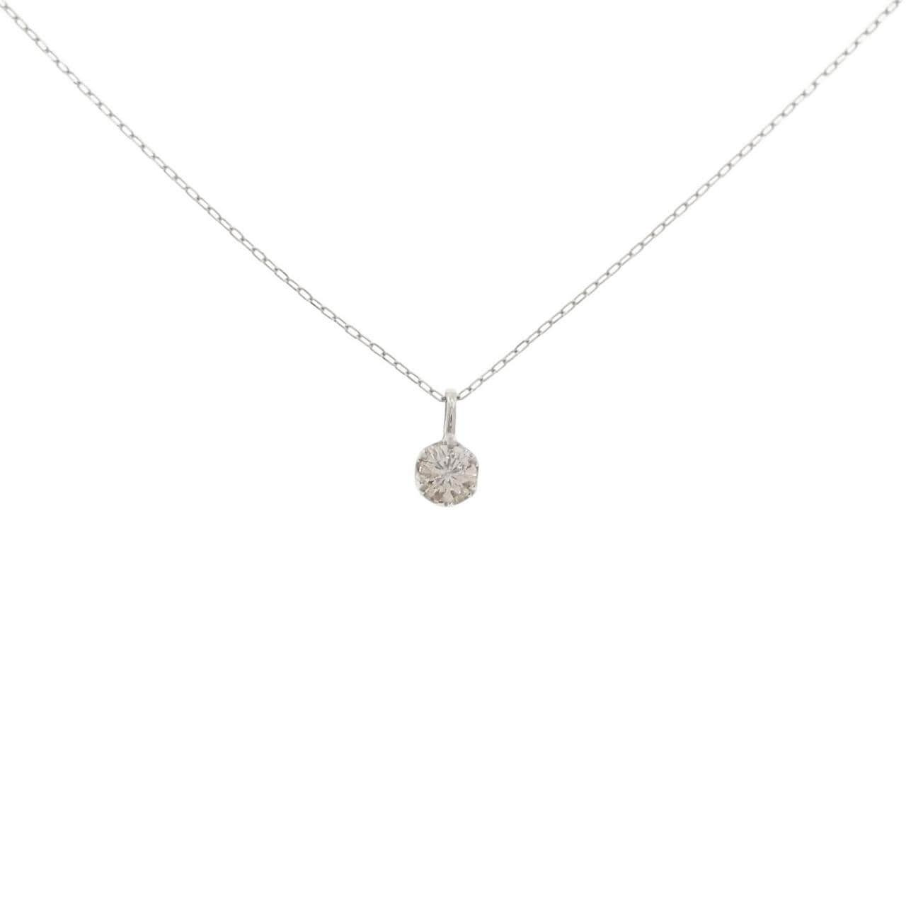 PT1000/PT850 ソリティア ダイヤモンド ネックレス 0.30CT