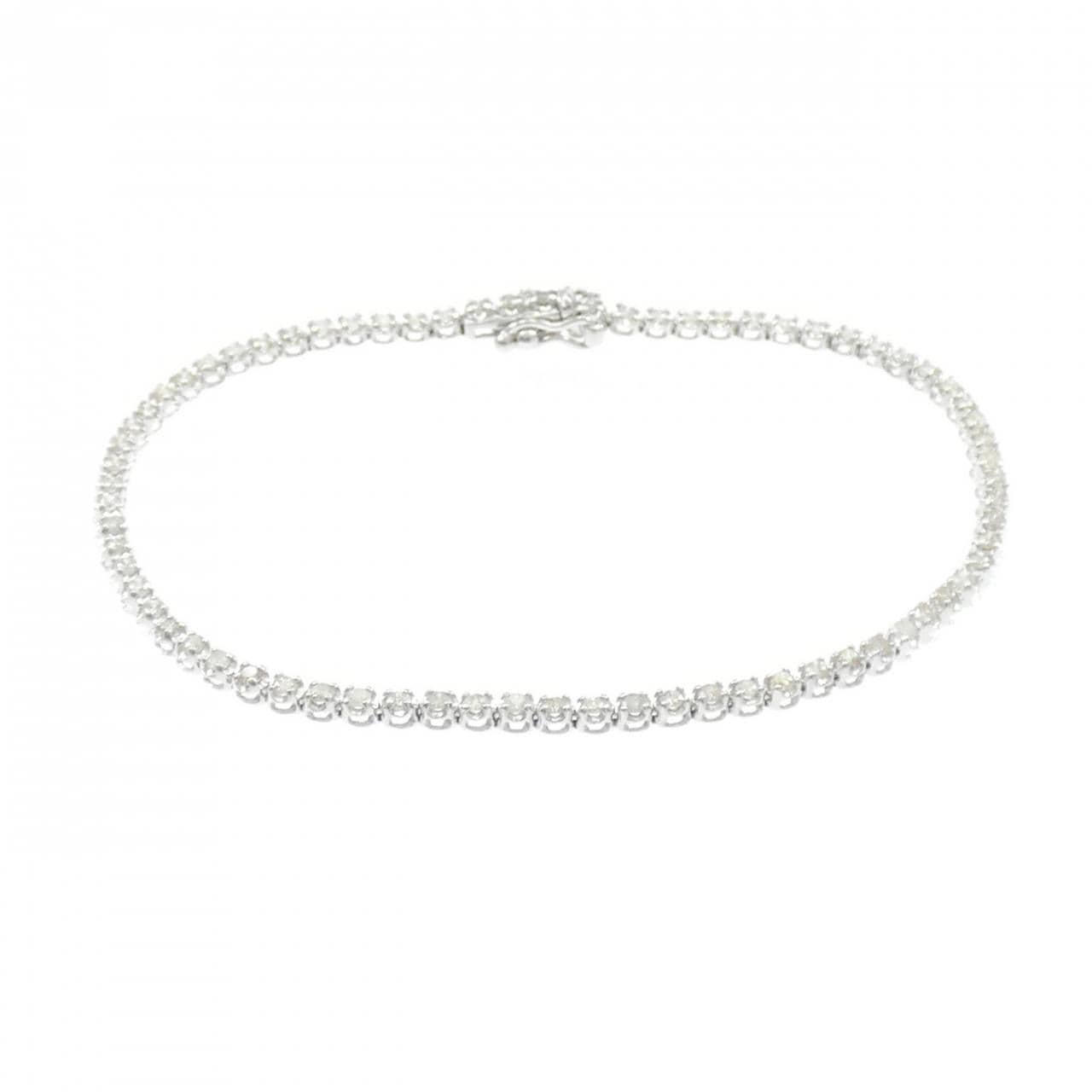 K18WG ダイヤモンド ブレスレット 1.00CT