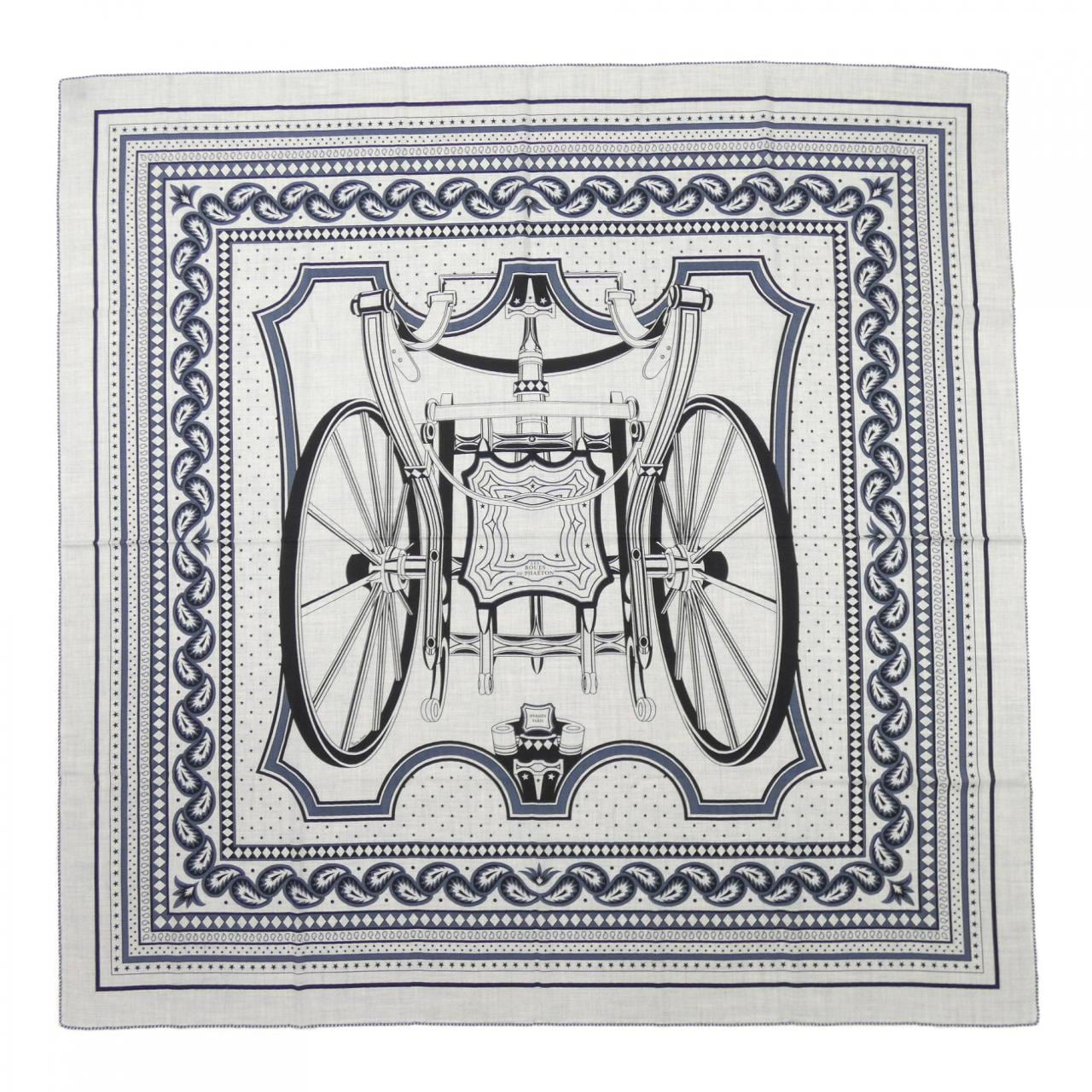 エルメス HERMES LES ROUES DE PHAETON BANDANA H244170S カレジェアン140 ショール
