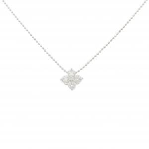 PT900/PT850 フラワー ダイヤモンド ネックレス 0.03CT