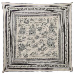 エルメス HERMES TATOUAGES MARINS BANDANA PLEATS H783374S カレジェアンプリーツ140 ショール