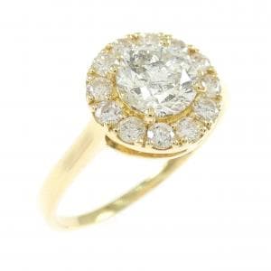 K18YG ダイヤモンド リング 1.039CT