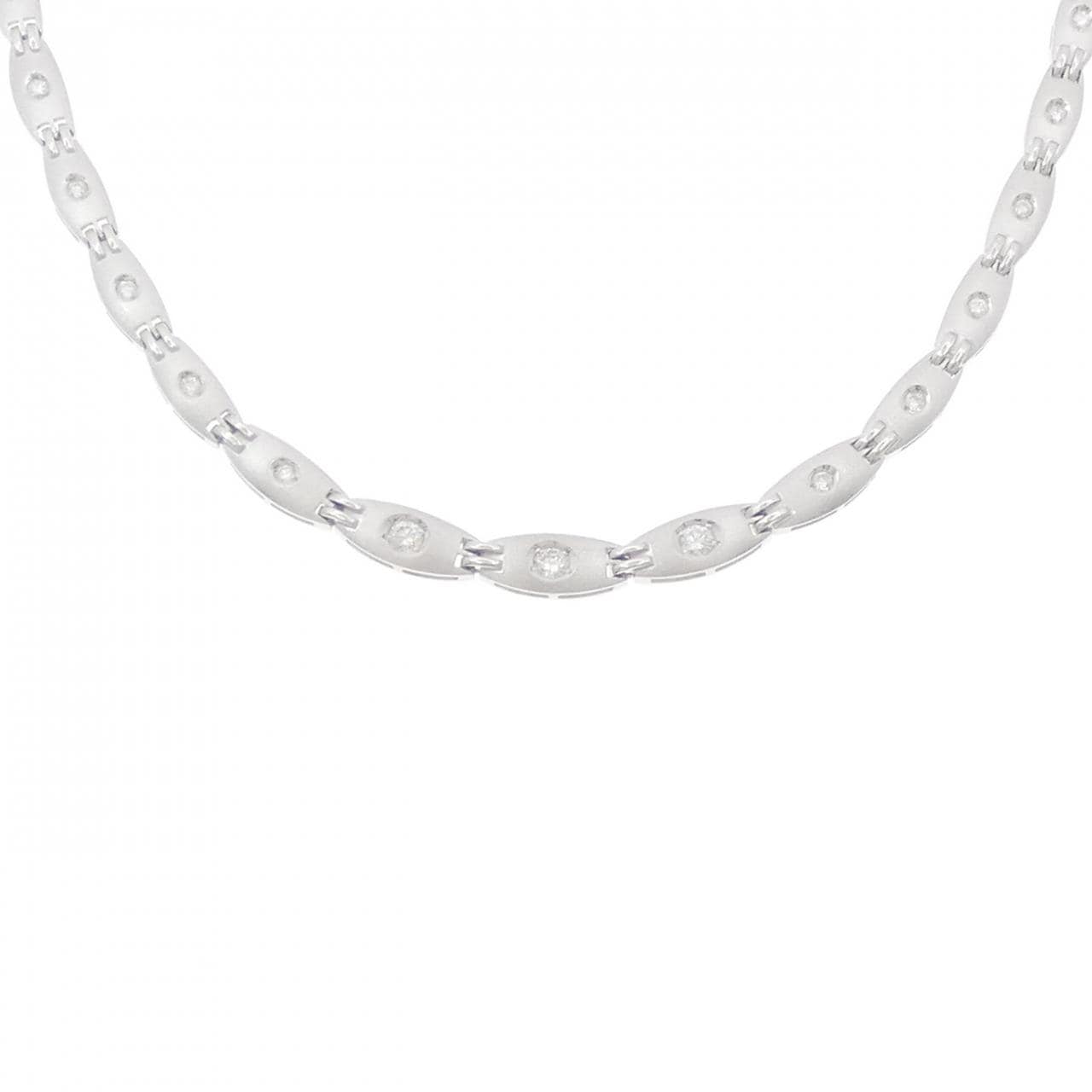 K18WG ダイヤモンド ネックレス 0.70CT