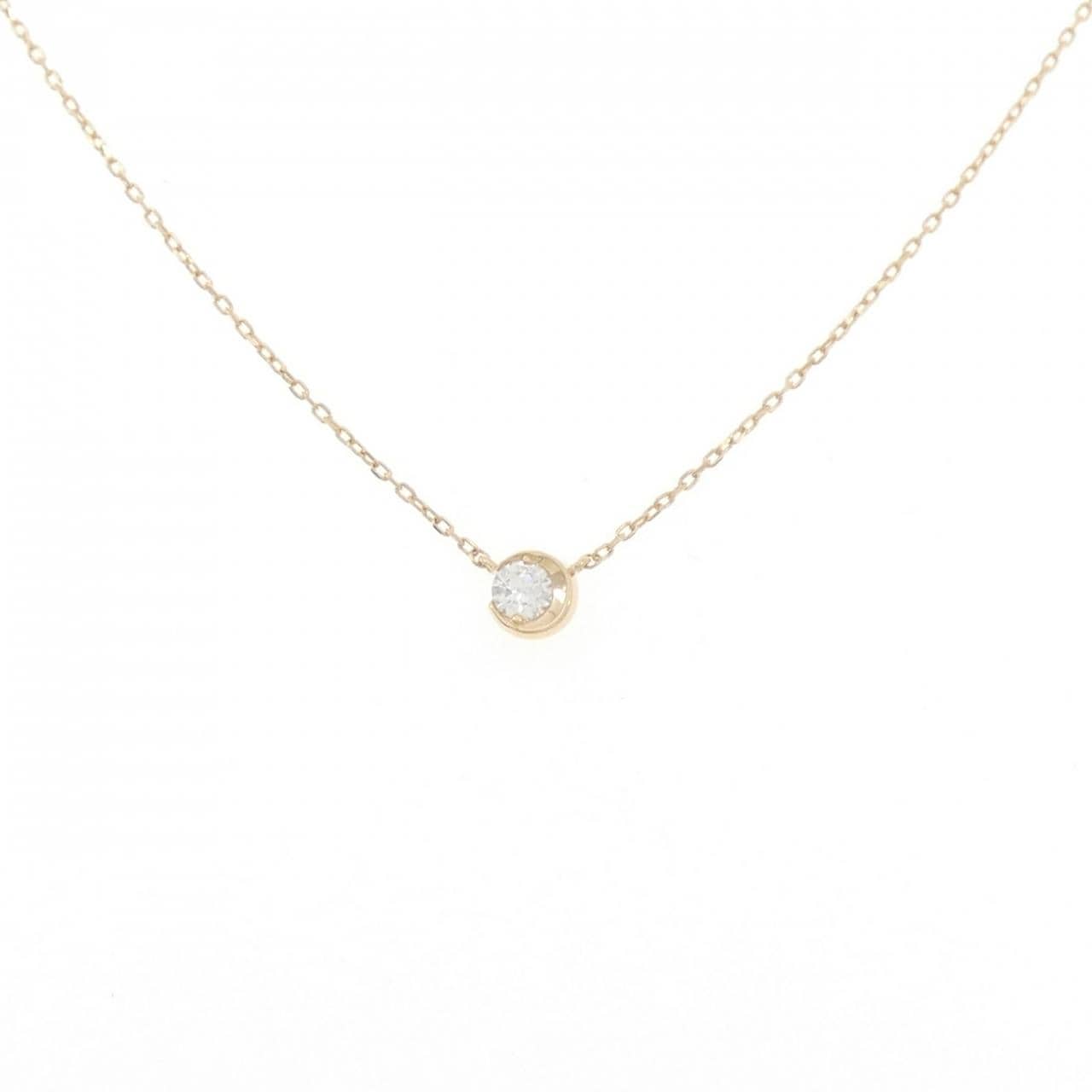 スタージュエリー ムーンセッティング ネックレス 0.06CT