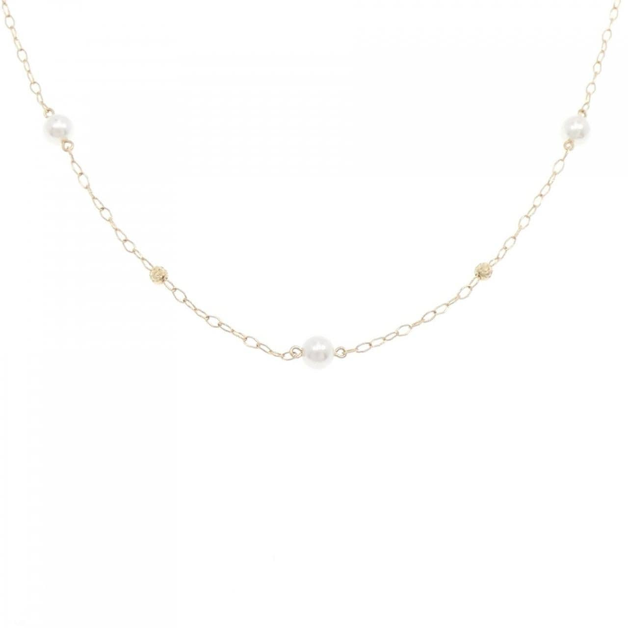 K18YG Akoya pearl necklace