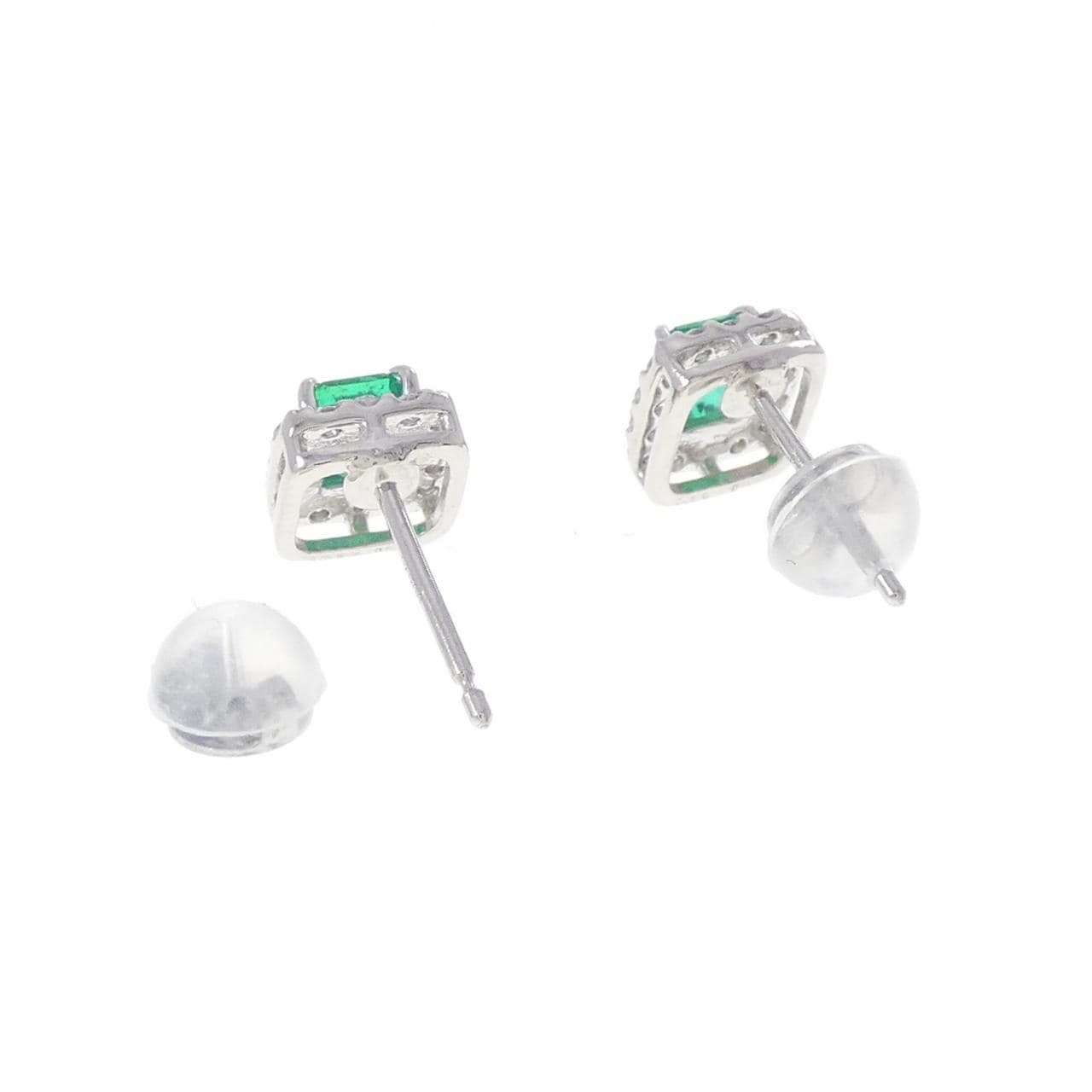 PT900 エメラルド ピアス 0.64CT
