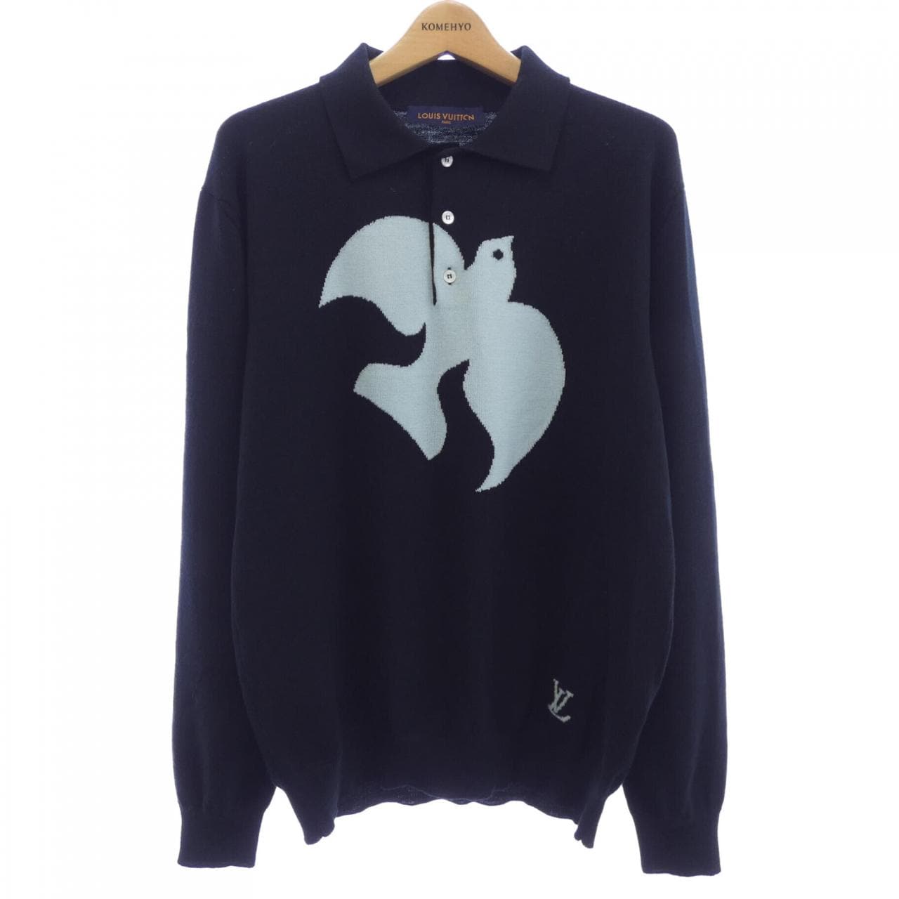 ルイヴィトン LOUIS VUITTON グラフィックロングスリーブニットポロ HON02WSQ3 ポロシャツ