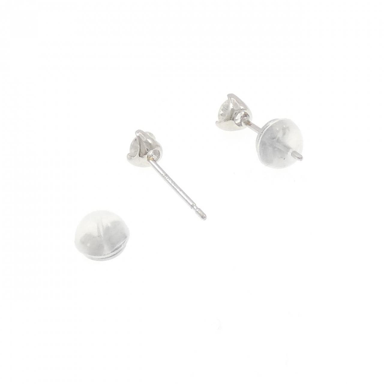 PT900 ソリティア ダイヤモンド ピアス 0.30CT