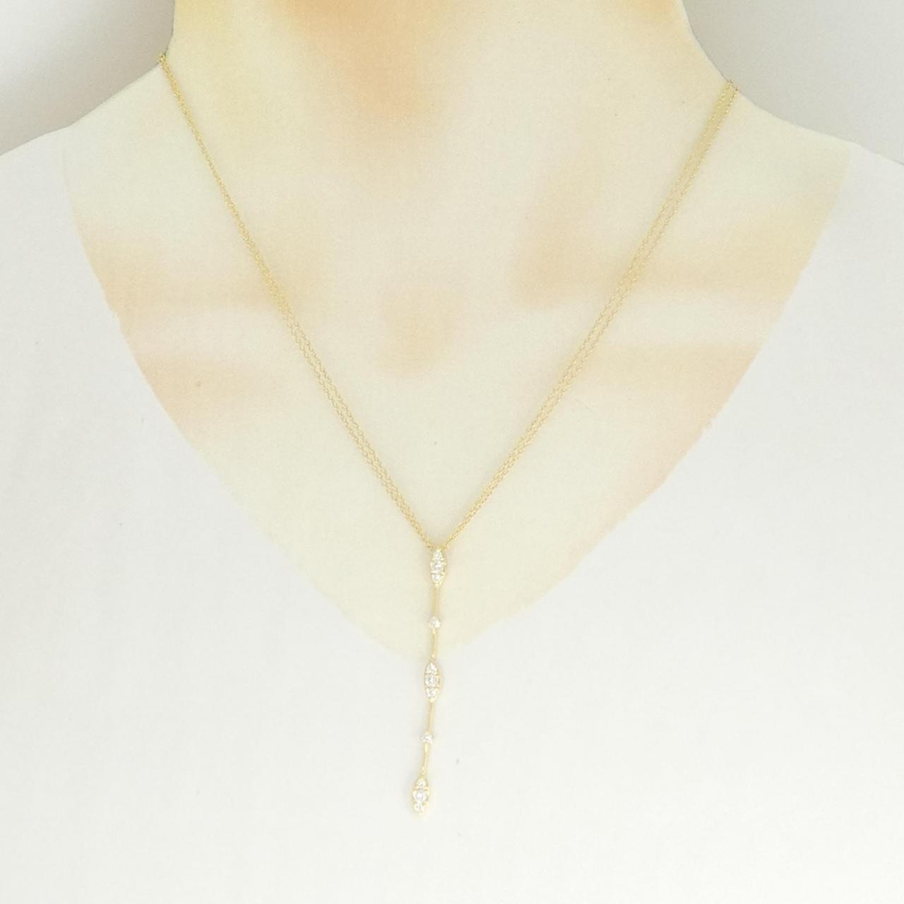 K18YG ダイヤモンド ネックレス 0.40CT