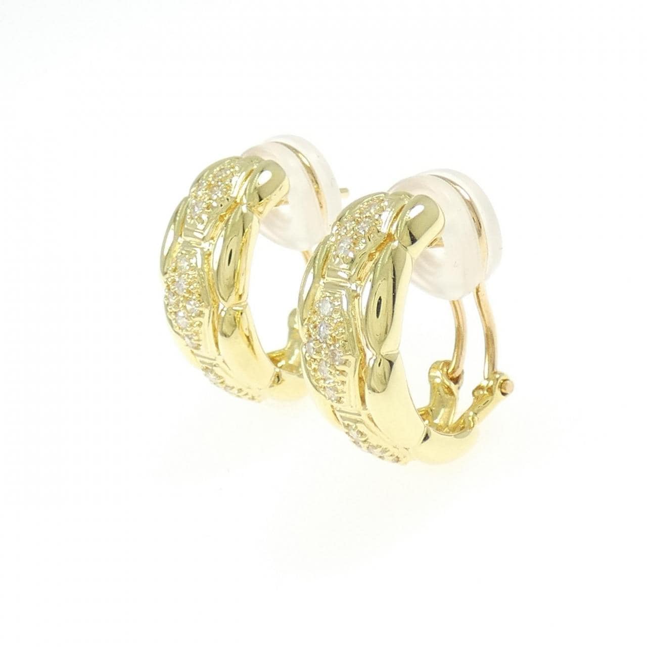 K18YG Diamond earrings/earrings 0.30CT