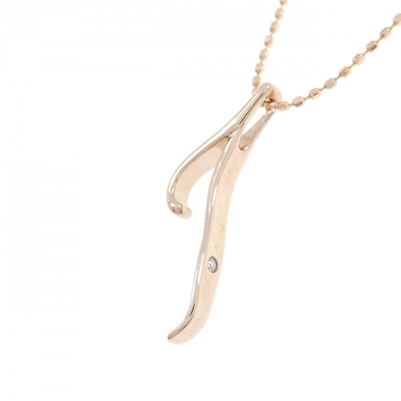 K10PG ホワイトサファイヤ ネックレス 0.008CT