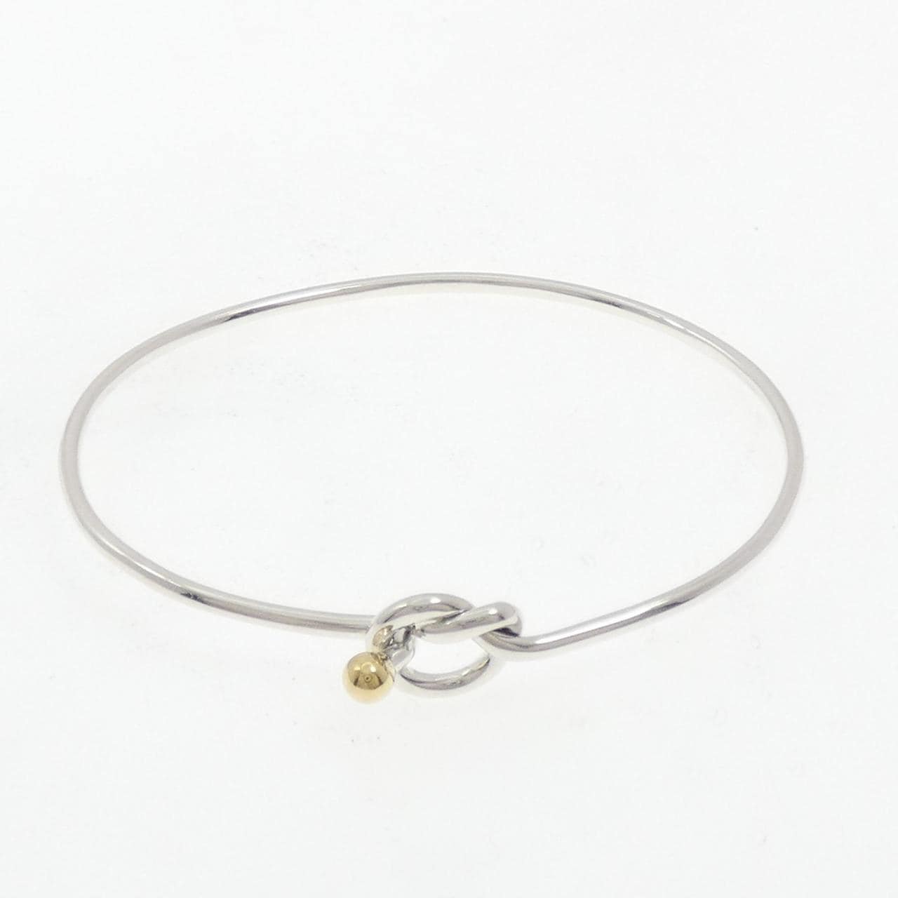 【ヴィンテージ】ティファニー フラットワイヤー フック&アイ ハート バングル