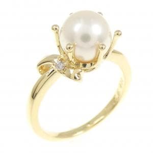 K18YG アコヤパール リング 7mm