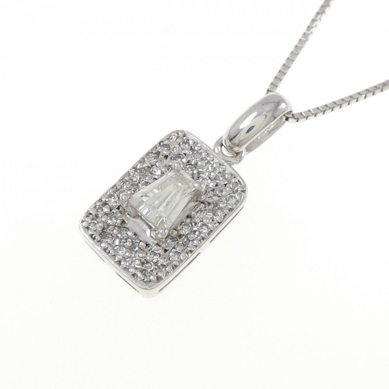 K18WG ダイヤモンド ネックレス 0.33CT