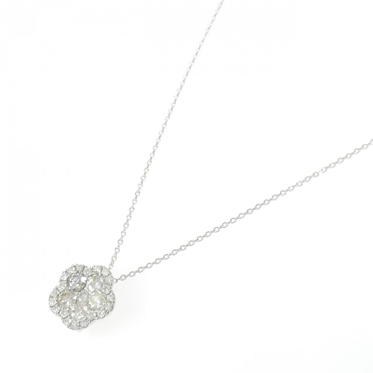 PT950/PT850 花朵钻石项链 1.00克拉