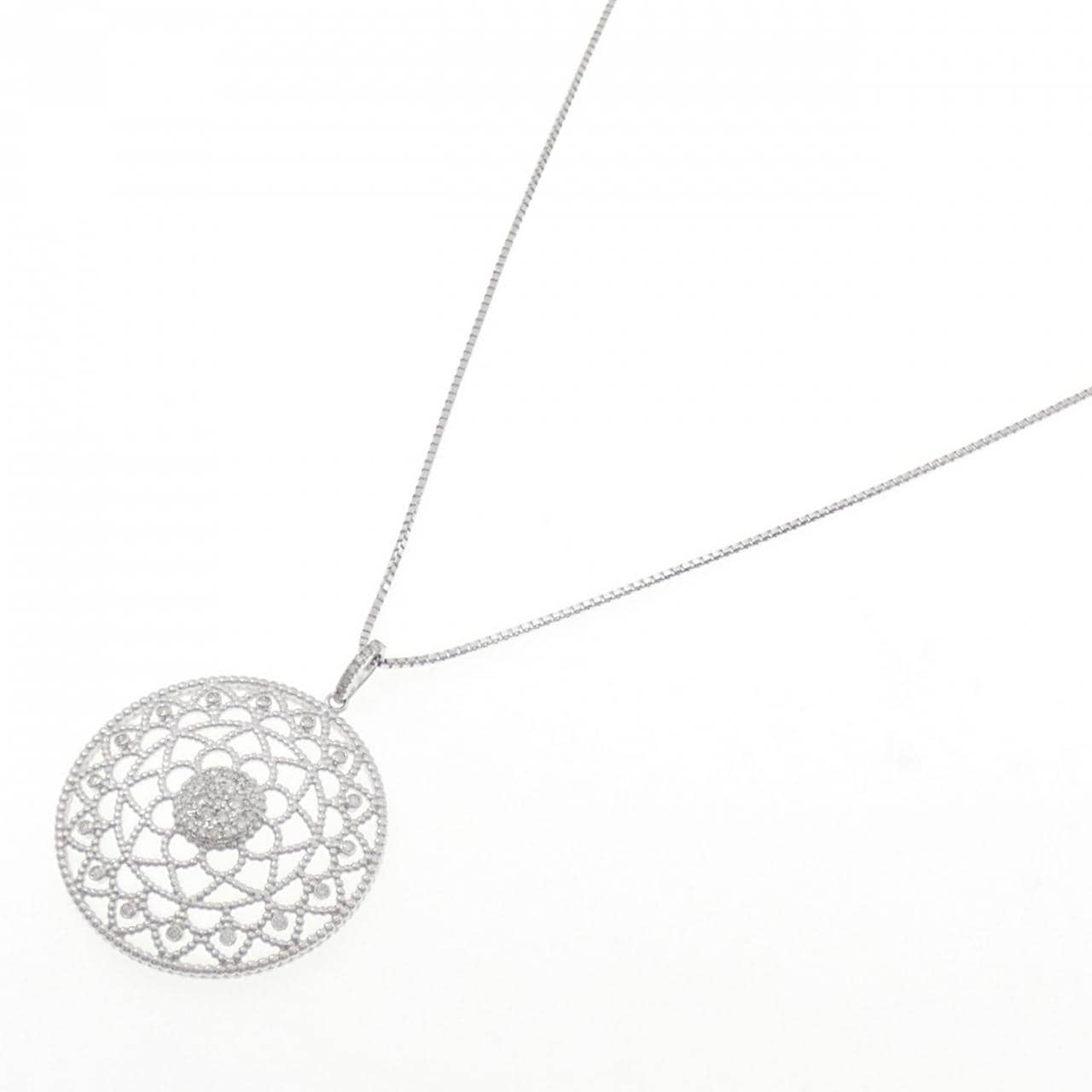 750WG/K18WG ダイヤモンド ネックレス