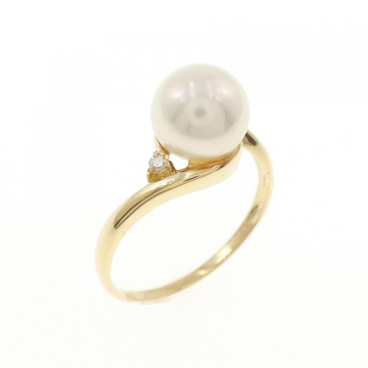 K18YG アコヤパール リング 7.7mm
