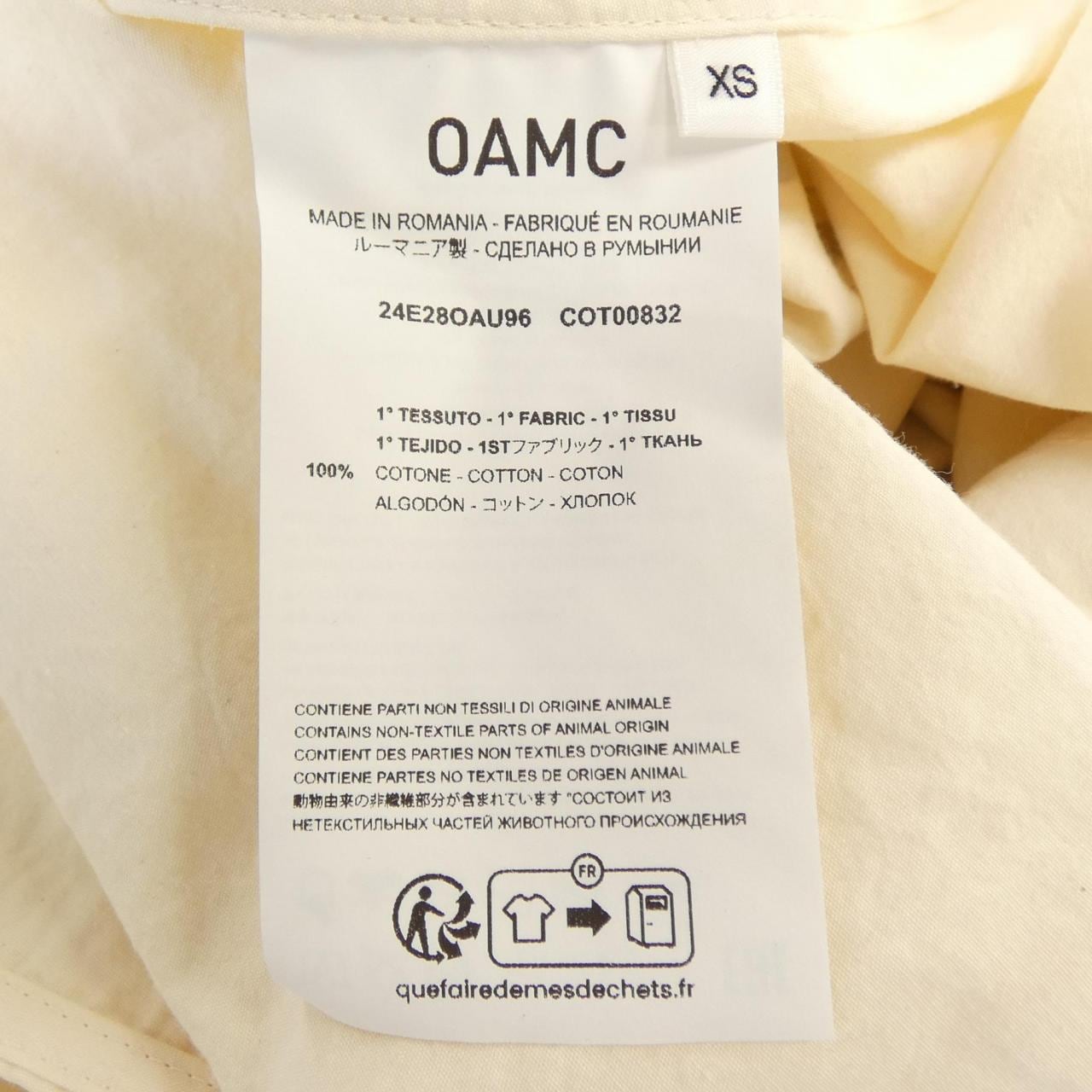 オーエーエムシー OAMC シャツ