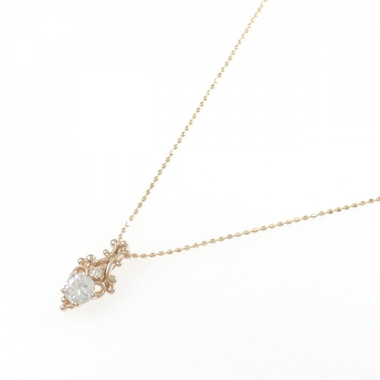 K18PG ダイヤモンド ネックレス 0.39CT