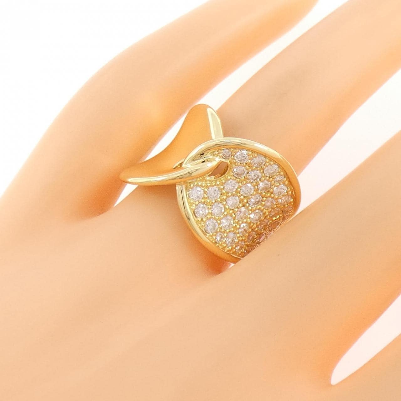 K18YG ダイヤモンド リング 0.89CT