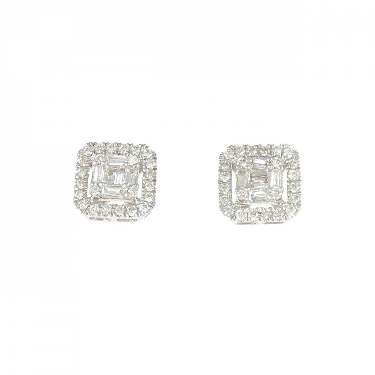 K18WG ダイヤモンド ピアス 0.40CT