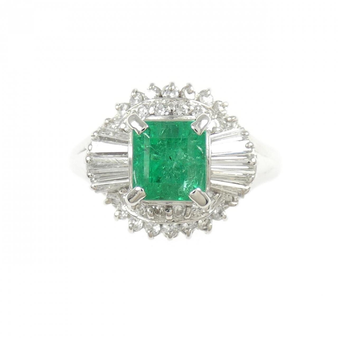 PT900 エメラルド リング 0.86CT
