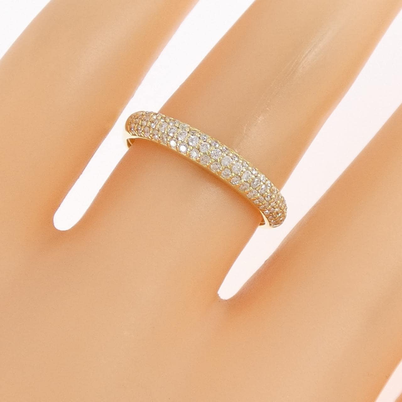 K18YG パヴェ ダイヤモンド リング 0.30CT