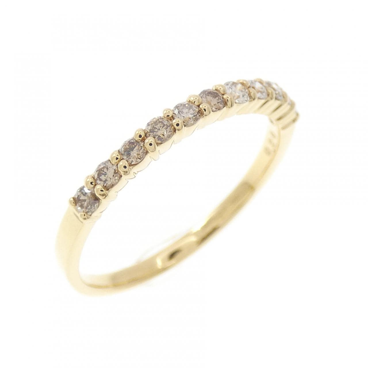K18YG ハーフエタニティ ダイヤモンド リング 0.20CT