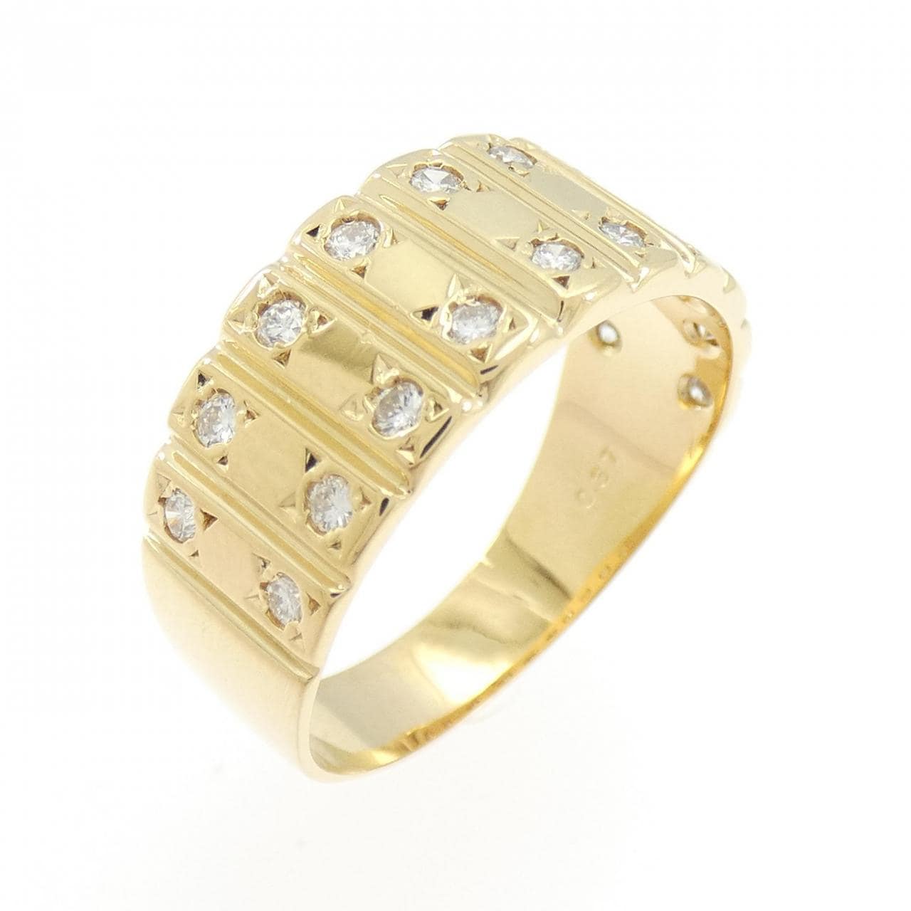 K18YG ダイヤモンド リング 0.37CT