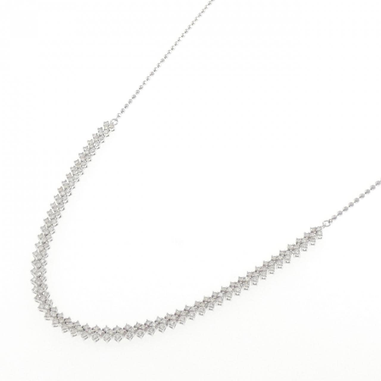 K18WG ダイヤモンド ネックレス 1.50CT
