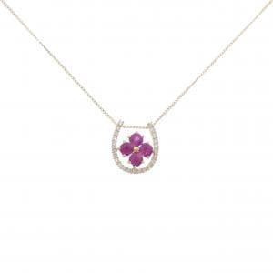 【新品】K18YG ルビー ネックレス 0.50CT