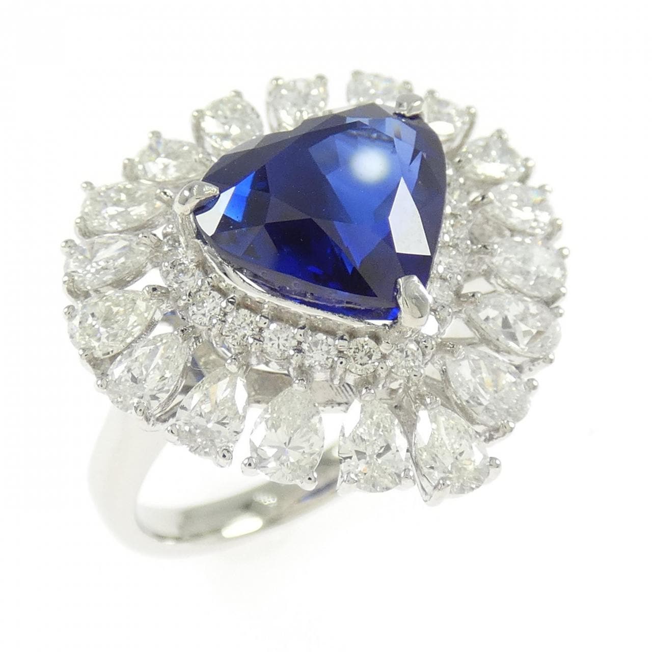 PT900心蓝宝石戒指4.09CT