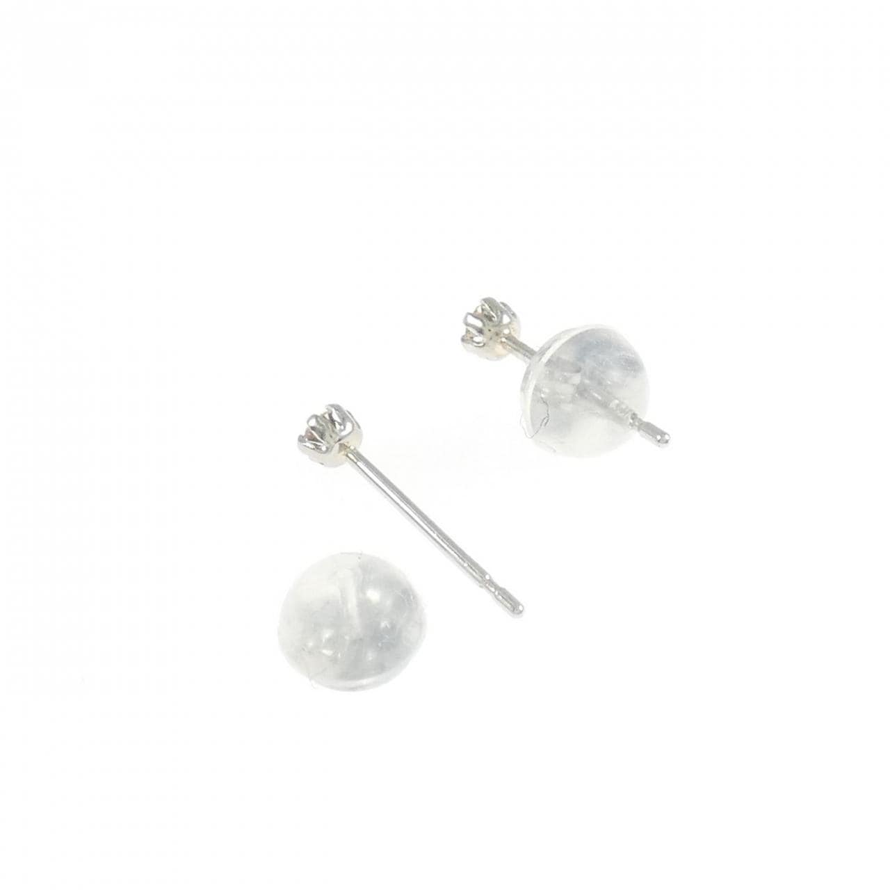 PT900 ソリティア ダイヤモンド ピアス 0.10CT