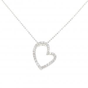 K18WG ハート ダイヤモンド ネックレス 0.29CT
