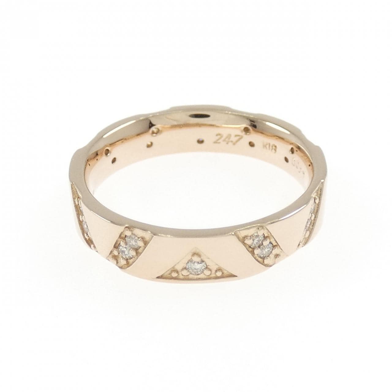 K18PG ダイヤモンド リング 0.17CT