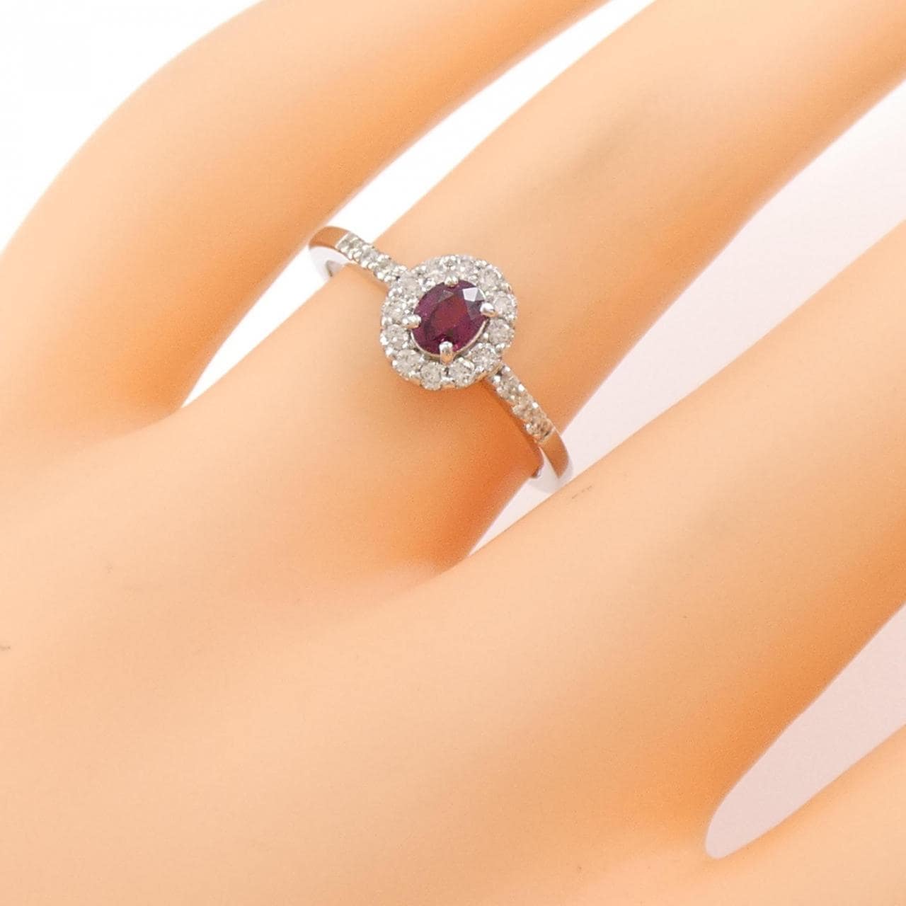 【新品】PT ルビー リング 0.30CT