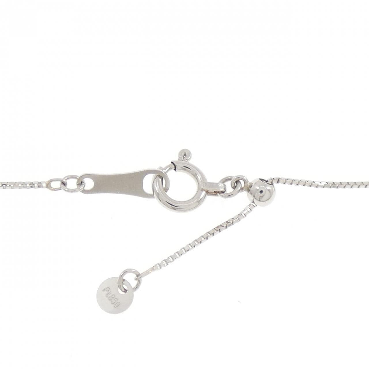 【新品】PT900/PT850 フラワー ダイヤモンド ネックレス 0.10CT