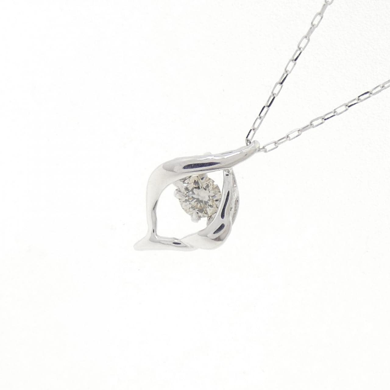 K10WG ダイヤモンド ネックレス 0.08CT