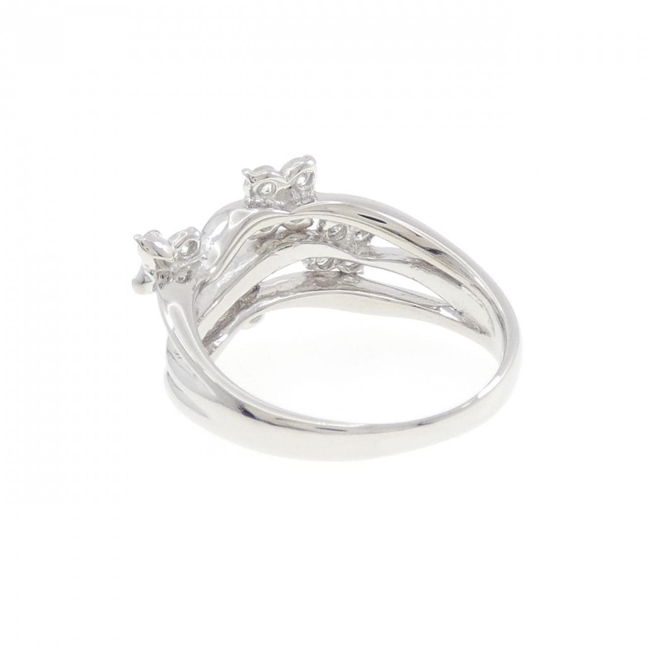 PT900 フラワー ダイヤモンド リング 0.50CT