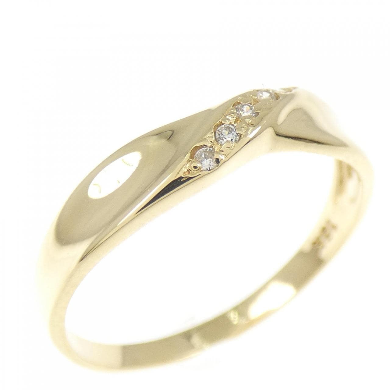 18KYG キュービック リング