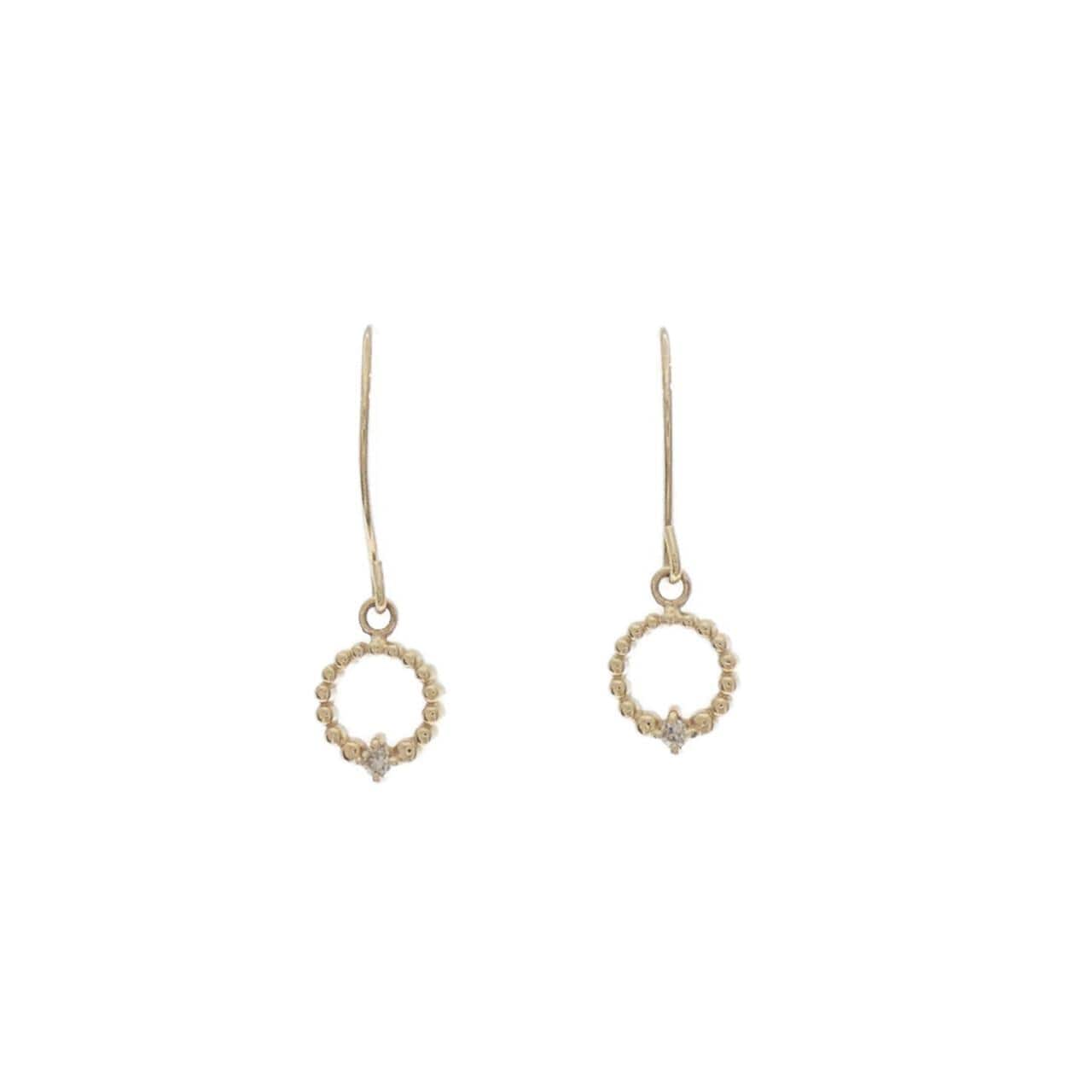 K10YG ダイヤモンド ピアス 0.02CT
