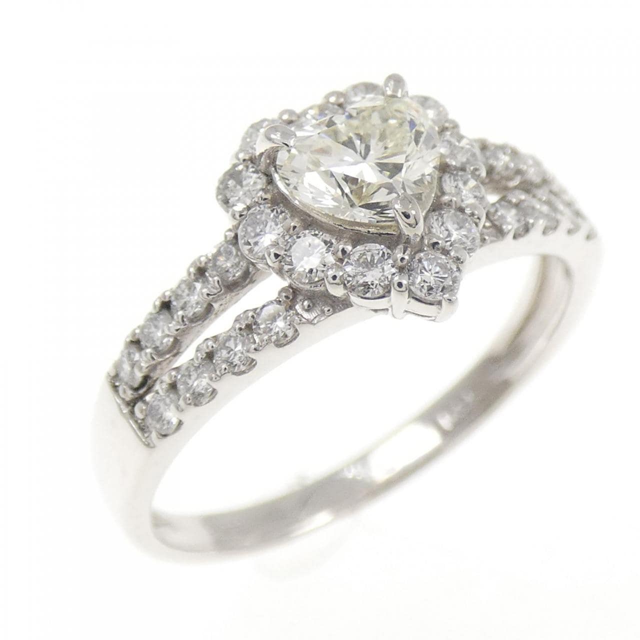 PT900 ハート ダイヤモンド リング 0.343CT