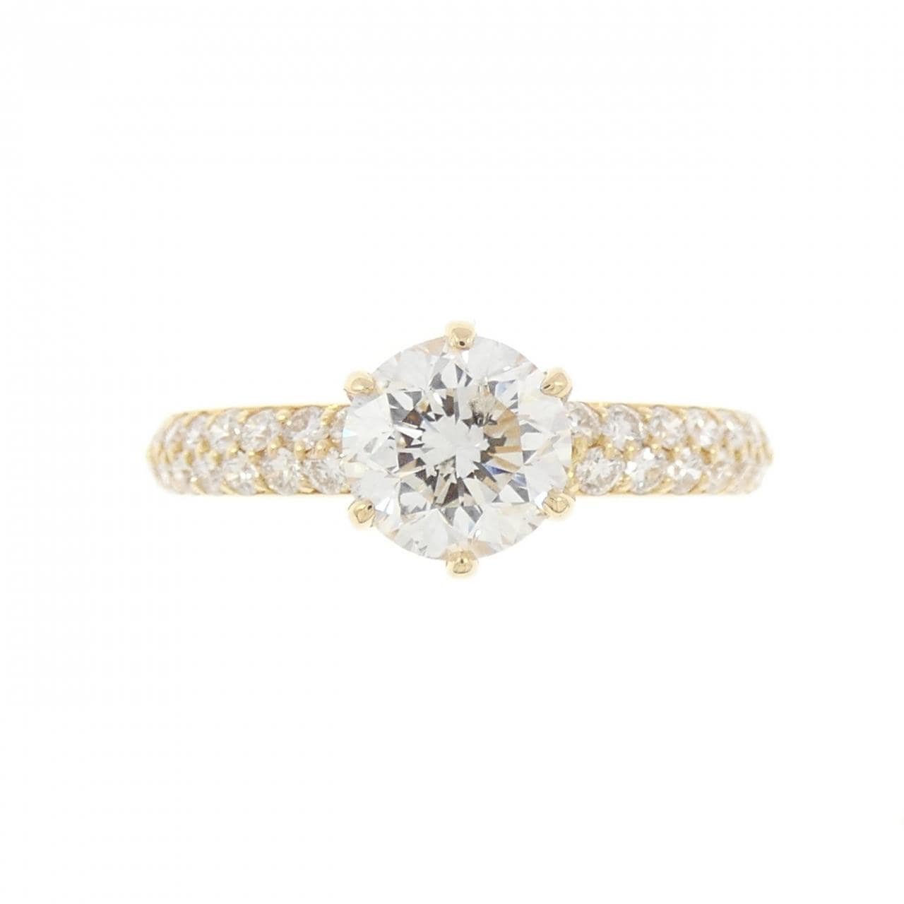 750YG ダイヤモンド リング 1.004CT G I1 Fair