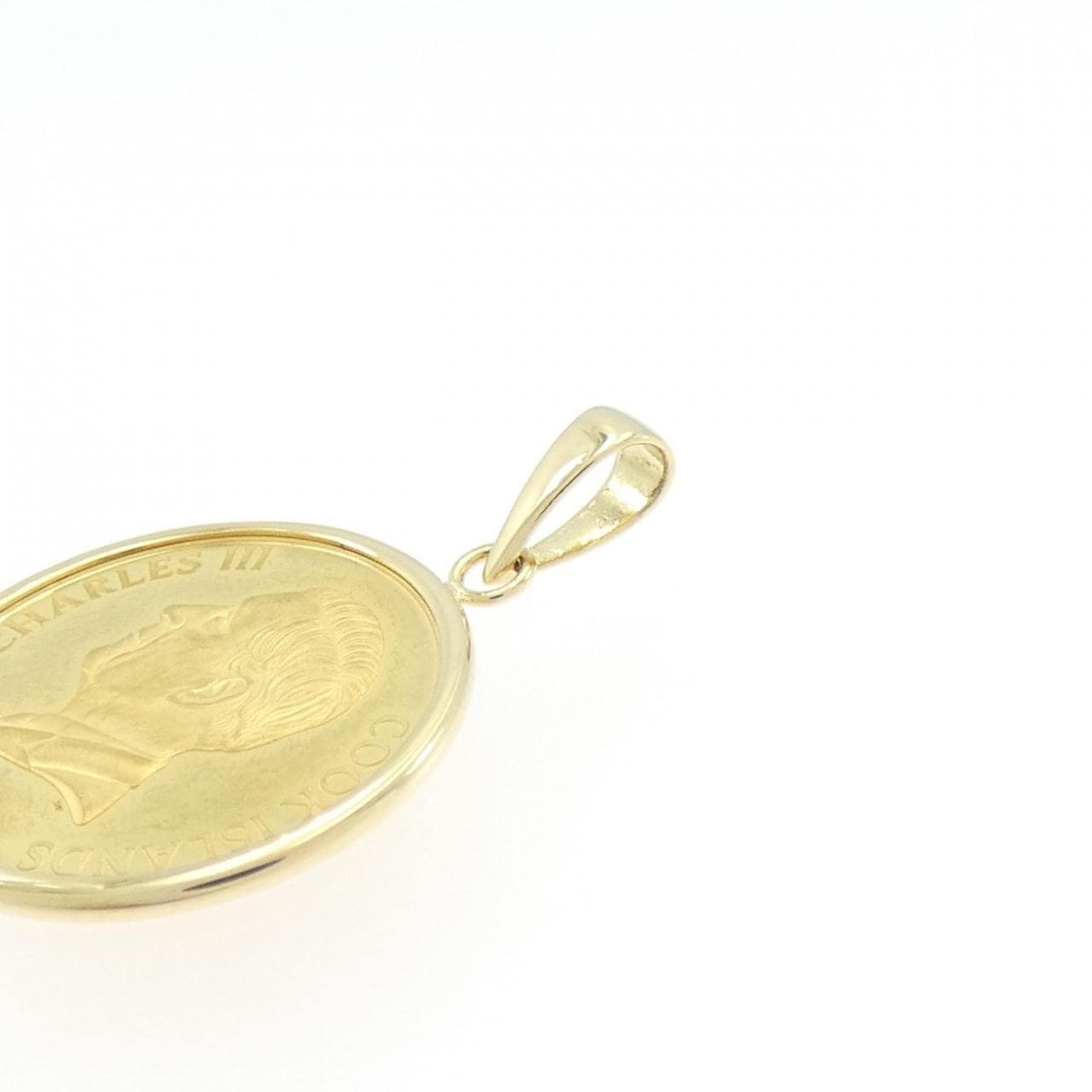 K18YG(枠) コイン ペンダント