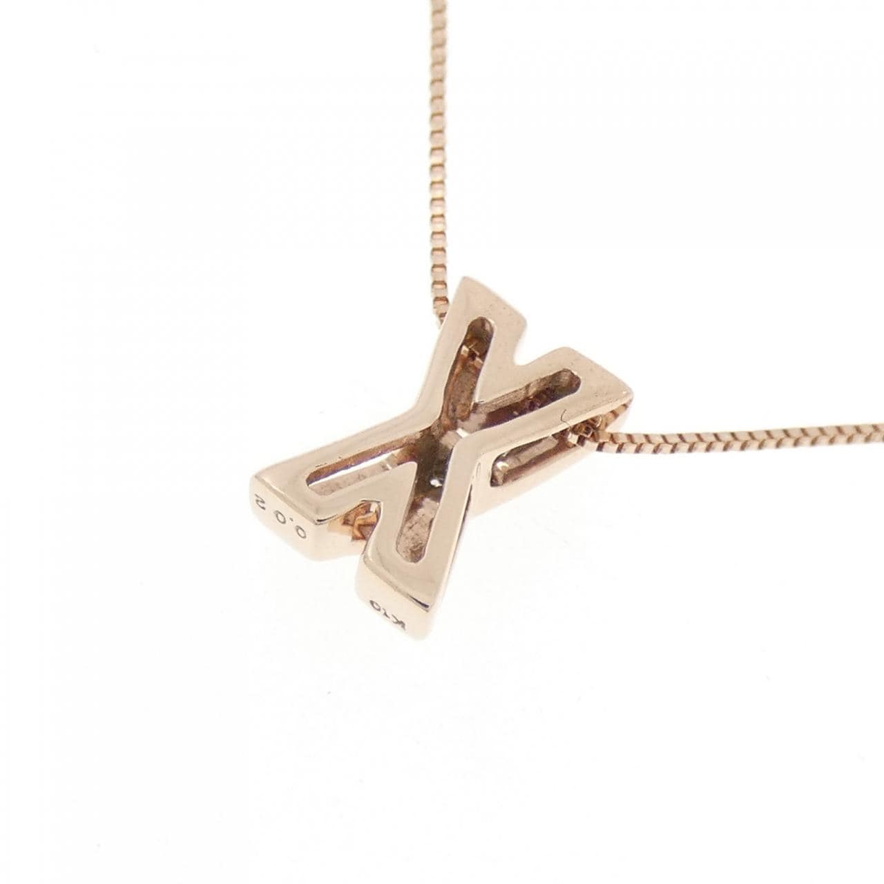 K10PG ダイヤモンド ネックレス 0.02CT