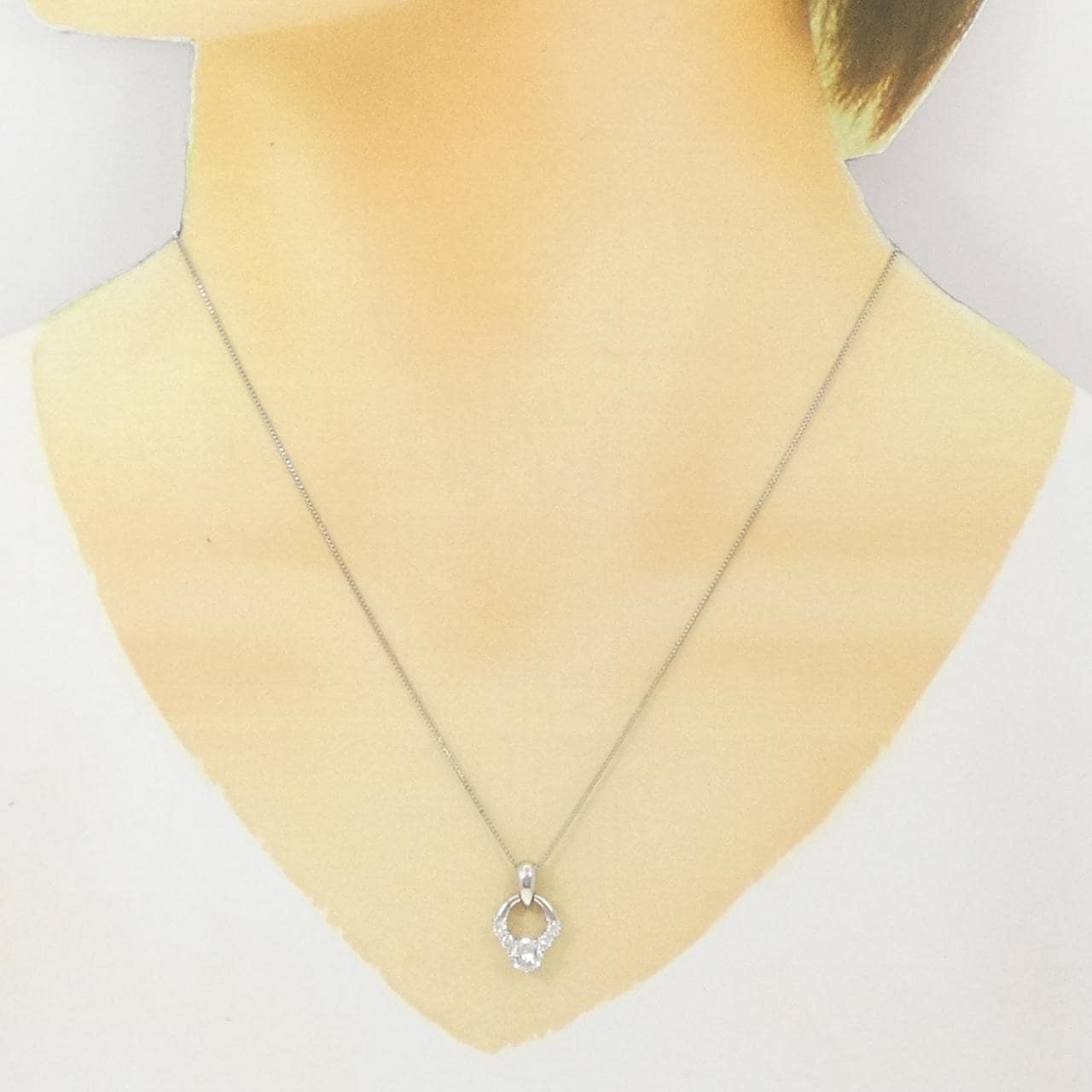PT900/PT850 ダイヤモンド ネックレス 0.38CT
