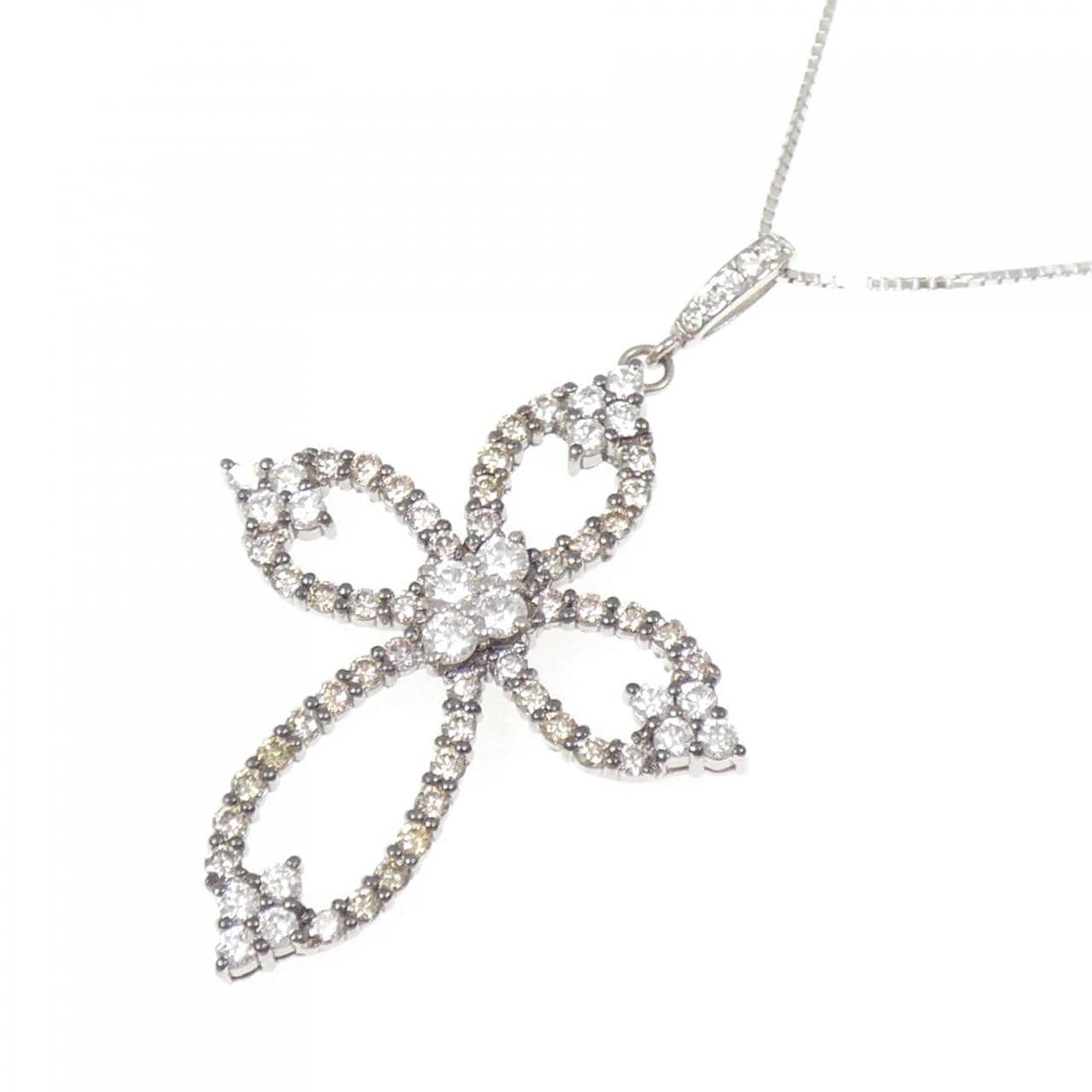K18WG/K18BG ダイヤモンド ネックレス 1.80CT