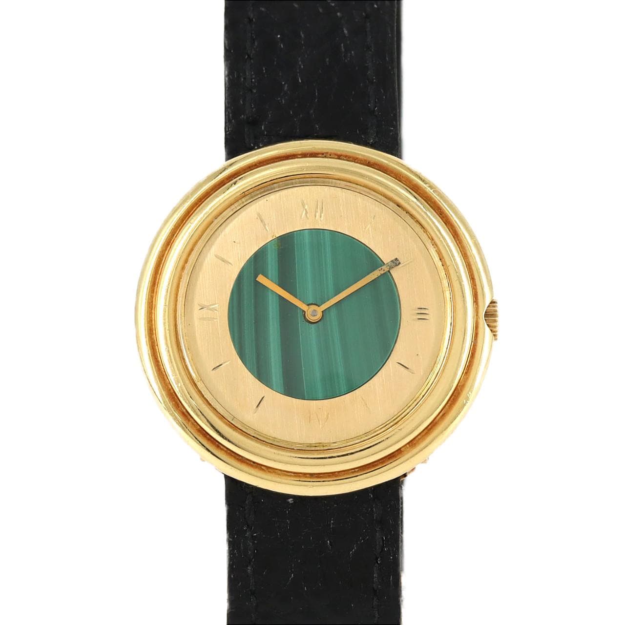 ブシュロン ラウンドケース マラカイト YG YG 手巻