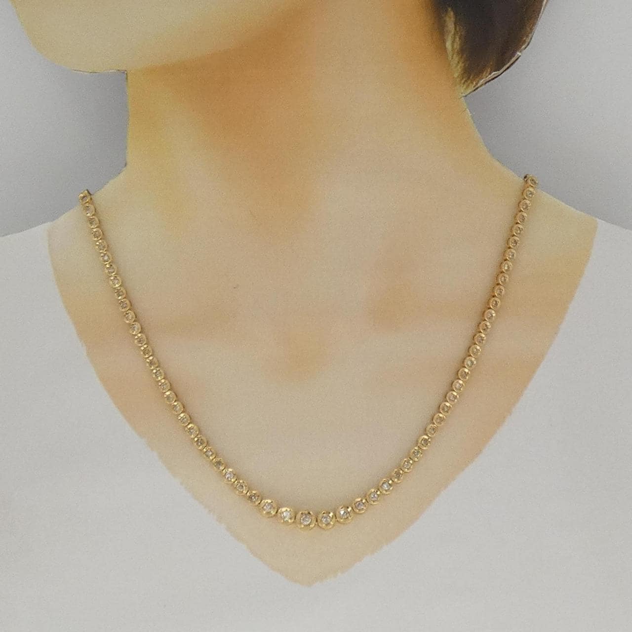 K18YG ダイヤモンド ネックレス